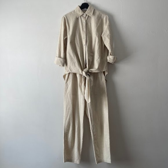 Charlie Holiday Pants - Charlie Holiday. Natural Linen Blend Set
